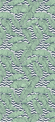 Rolgordijn verduisterend Palmbladeren op een zwart-witte achtergrond