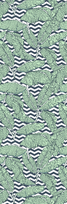 Rolgordijn verduisterend Palmbladeren op een zwart-witte achtergrond