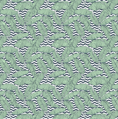 Rolgordijn verduisterend Palmbladeren op een zwart-witte achtergrond