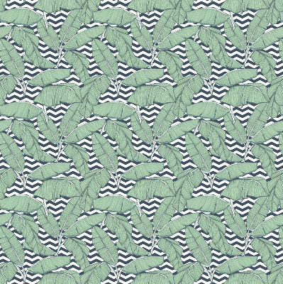 Rolgordijn verduisterend Palmbladeren op een zwart-witte achtergrond