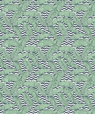 Rolgordijn verduisterend Palmbladeren op een zwart-witte achtergrond