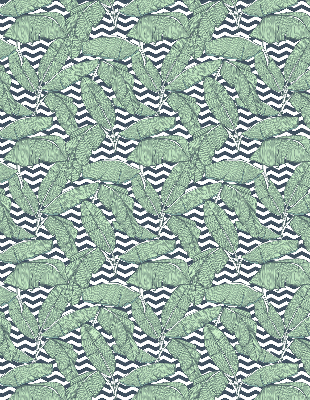 Rolgordijn verduisterend Palmbladeren op een zwart-witte achtergrond