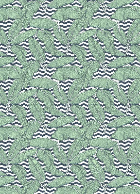 Rolgordijn verduisterend Palmbladeren op een zwart-witte achtergrond