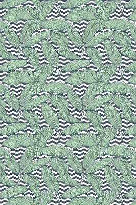 Rolgordijn verduisterend Palmbladeren op een zwart-witte achtergrond