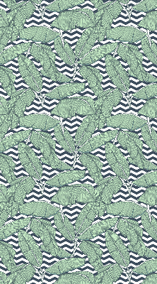 Rolgordijn verduisterend Palmbladeren op een zwart-witte achtergrond