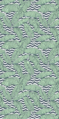 Rolgordijn verduisterend Palmbladeren op een zwart-witte achtergrond