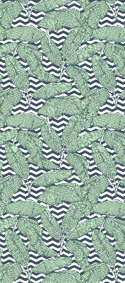 Rolgordijn verduisterend Palmbladeren op een zwart-witte achtergrond