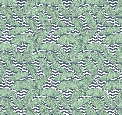 Rolgordijn verduisterend Palmbladeren op een zwart-witte achtergrond