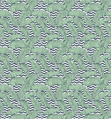 Rolgordijn verduisterend Palmbladeren op een zwart-witte achtergrond