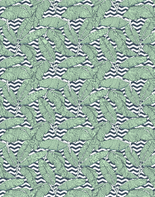 Rolgordijn verduisterend Palmbladeren op een zwart-witte achtergrond