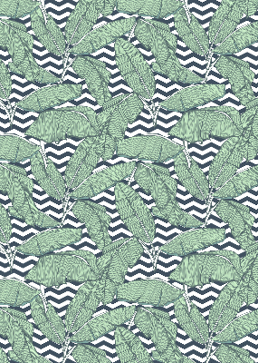 Rolgordijn verduisterend Palmbladeren op een zwart-witte achtergrond