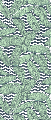 Rolgordijn verduisterend Palmbladeren op een zwart-witte achtergrond