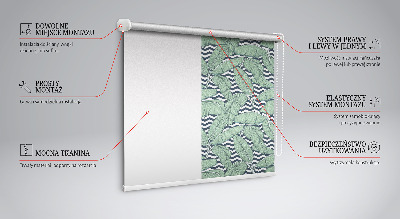 Rolgordijn verduisterend Palmbladeren op een zwart-witte achtergrond