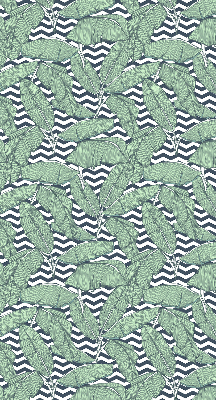 Rolgordijn verduisterend Palmbladeren op een zwart-witte achtergrond