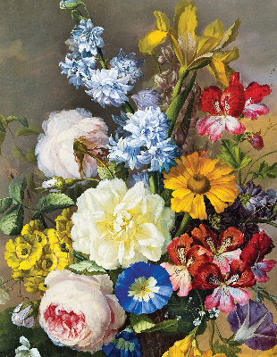 Rolgordijn verduisterend Een boeket bloemen