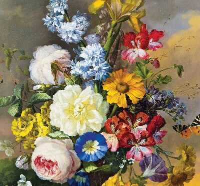 Rolgordijn verduisterend Een boeket bloemen