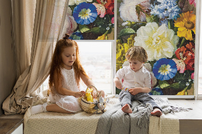 Rolgordijn verduisterend Een boeket bloemen