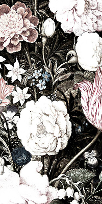 Rolgordijn voor het raam Een boeket bloemen