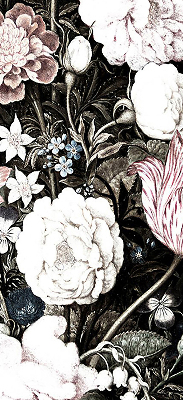 Rolgordijn voor het raam Een boeket bloemen