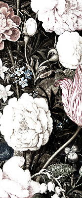 Rolgordijn voor het raam Een boeket bloemen