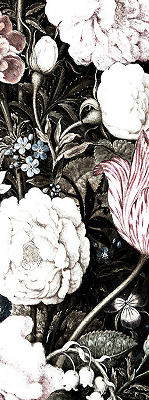 Rolgordijn voor het raam Een boeket bloemen