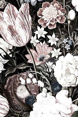 Rolgordijn voor het raam Een boeket bloemen