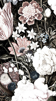 Rolgordijn voor het raam Een boeket bloemen