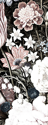 Rolgordijn voor het raam Een boeket bloemen