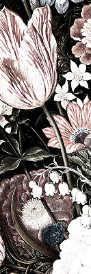 Rolgordijn voor het raam Een boeket bloemen