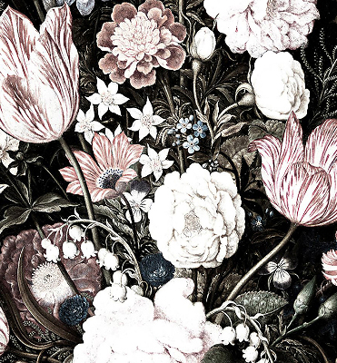 Rolgordijn voor het raam Een boeket bloemen