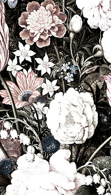 Rolgordijn voor het raam Een boeket bloemen