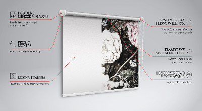 Rolgordijn voor het raam Een boeket bloemen