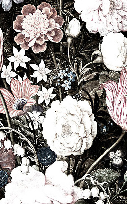 Rolgordijn voor het raam Een boeket bloemen