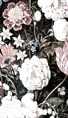 Rolgordijn voor het raam Een boeket bloemen