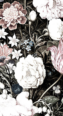 Rolgordijn voor het raam Een boeket bloemen