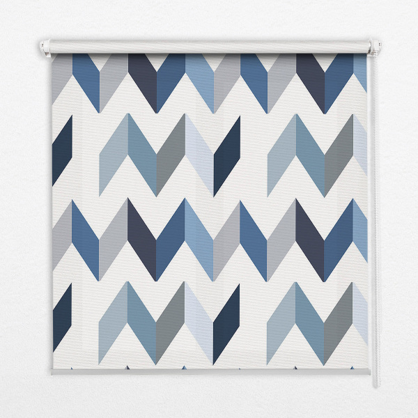 Rolgordijn voor het raam Blauwe visgraat