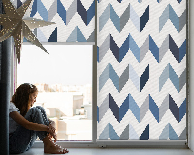 Rolgordijn voor het raam Blauwe visgraat