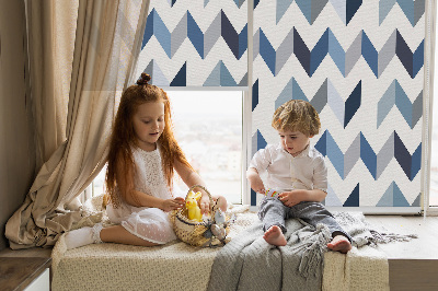 Rolgordijn voor het raam Blauwe visgraat