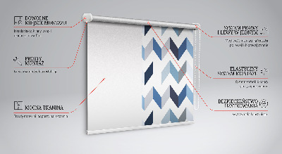 Rolgordijn voor het raam Blauwe visgraat