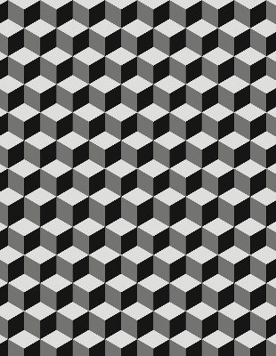 Rolgordijn verduisterend 3D-kubussen