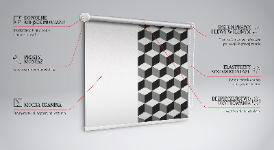 Rolgordijn verduisterend 3D-kubussen