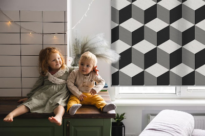 Rolgordijn verduisterend 3D-kubussen