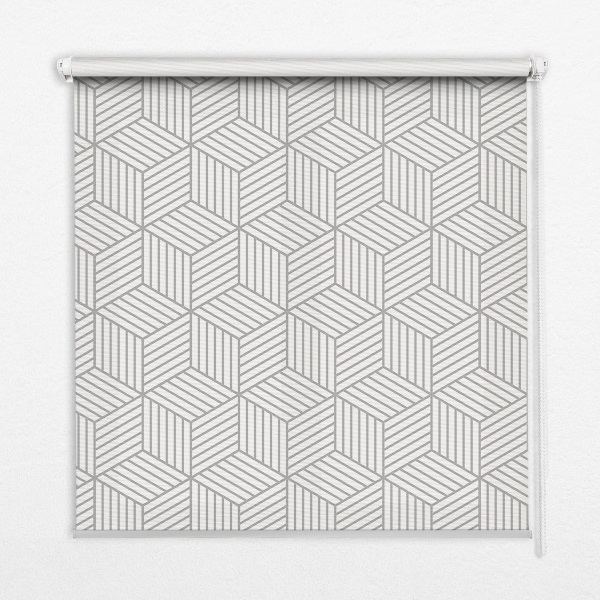 Rolgordijn voor het raam 3D-kubussen