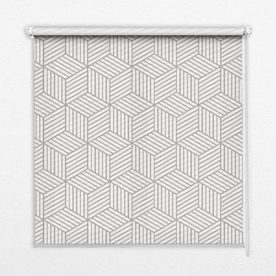 Rolgordijn voor het raam 3D-kubussen
