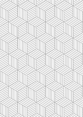 Rolgordijn voor het raam 3D-kubussen