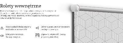 Rolgordijn voor het raam 3D-kubussen