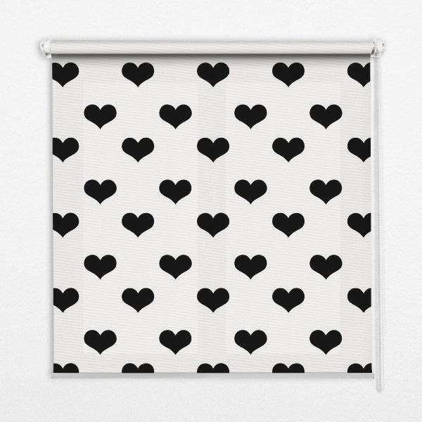 Rolgordijn verduisterend Zwarte harten