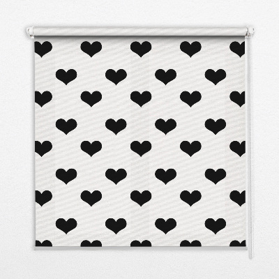 Rolgordijn verduisterend Zwarte harten