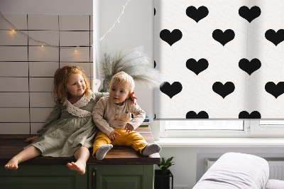 Rolgordijn verduisterend Zwarte harten