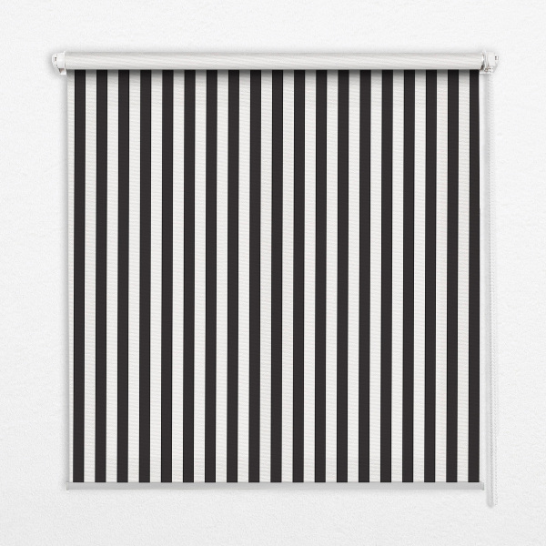 Rolgordijn verduisterend Zwart-witte strepen